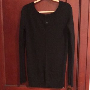 Lululemon reversible sweater - black/dark grey, size 6.